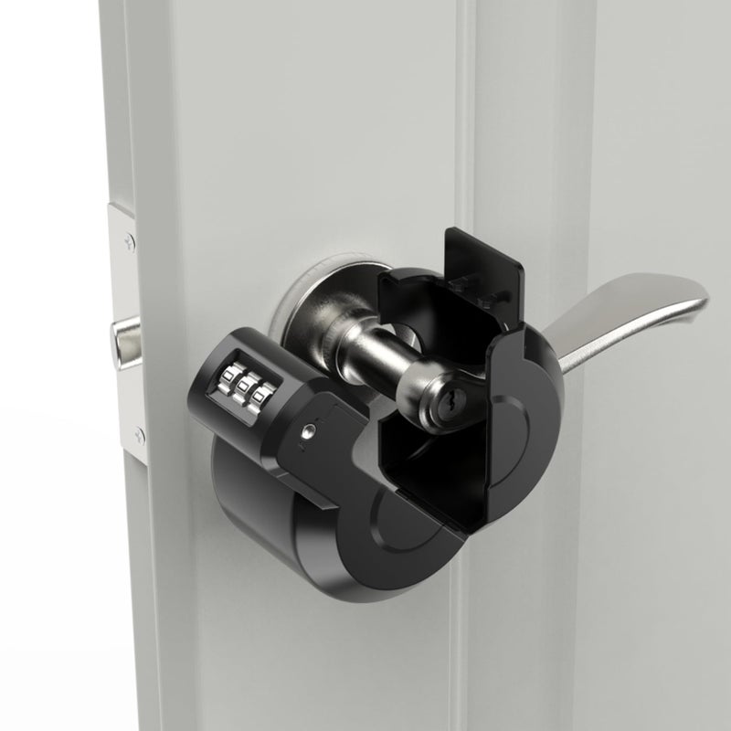 PUGED Door Handle Lockout Device Cover with Code to Disable Door Handle Temporary Combination Lock for Bedroom from Outside Knob Lock (2) - Image 2